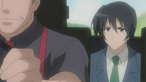 Akasaka conversing with Inspector Ooishi