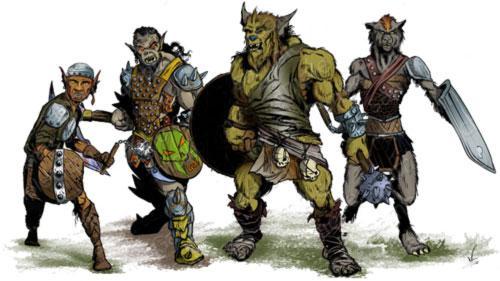 Goblin, Orc, Bugbear, Gnoll